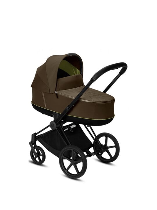 Cybex PRIAM Khaki Green Lux Carry Cot with Matt Black Frame image number 1